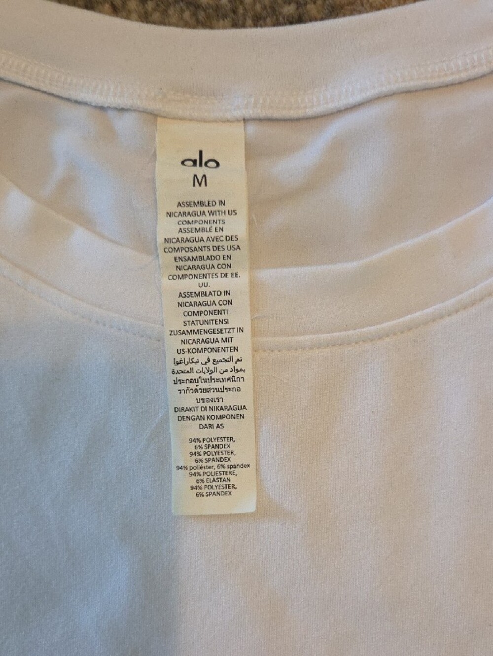 ALO Yoga White Short Sleeve Crewneck Tee - Picture 2 of 4